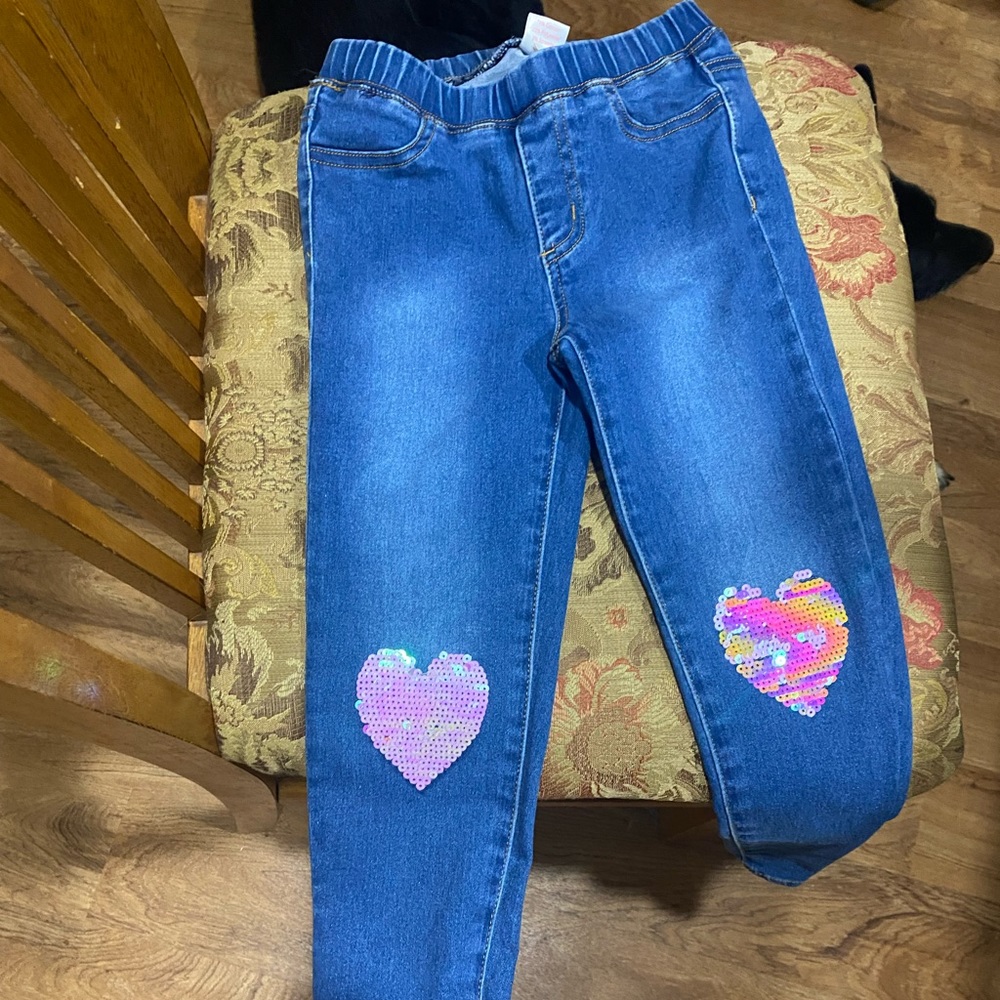 FabKids Heart Knee Jeans